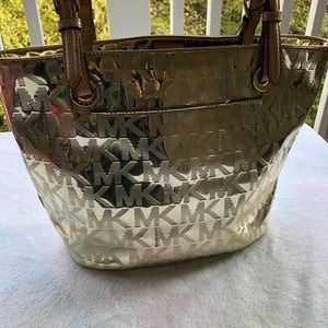 Gold metallic Michael Kors bag